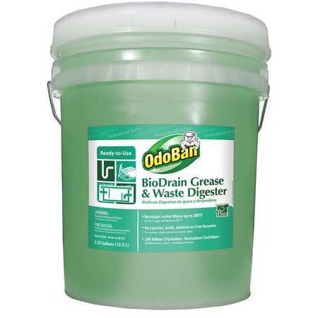 ODOBAN Biogrease And Waste Digester, 5 Gal., 5 Gal Pail, Liquid 928062-5G