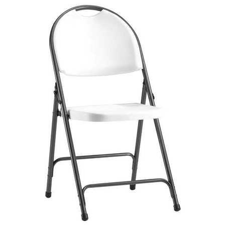 ALERA Molded Resin Fold Chair, White/Black, PK4 CHAIR001