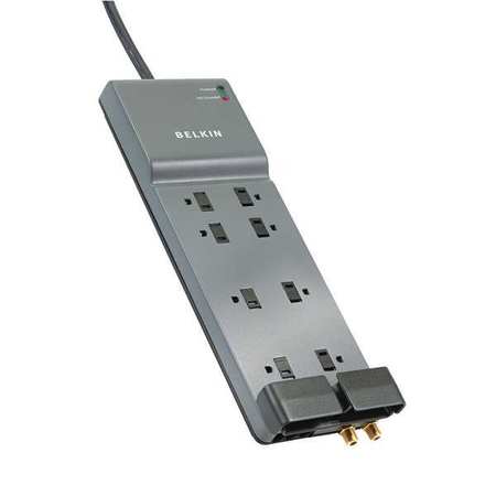 BELKIN Surge, 8 Outlet, 12 ft. Cord BE108230-12