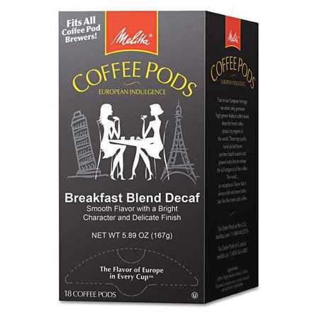 Melitta Coffee, Pod Bkft Bld Decaf, PK18 55437-75003