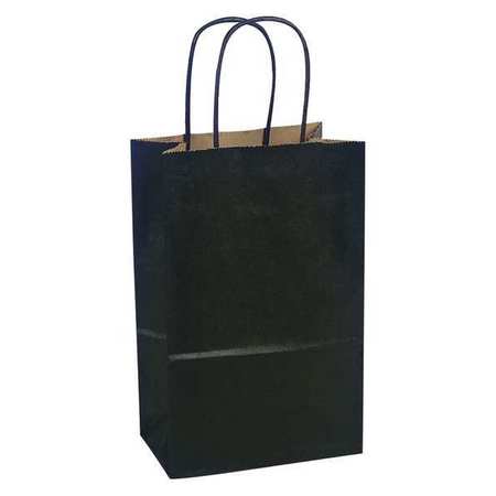 Tulsack Shopping Bag with Handles 5" x 3" x 8" Tint Black, Pk250 S03TB