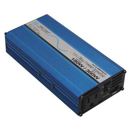 AIMS POWER Power Inverter, Pure Sine Wave, 350 W Peak, 180 W Continuous, 2 Outlets PWRI18012S