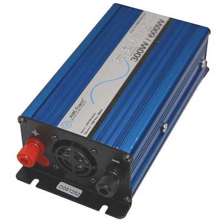 AIMS POWER Power Inverter, Pure Sine Wave, 600 W Peak, 300 W Continuous, 1 Outlets PWRI30012S