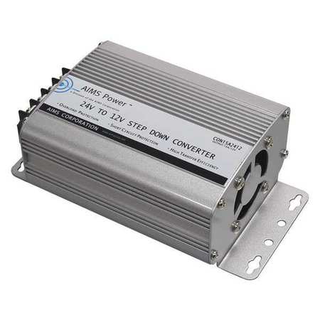 AIMS POWER Converter, Aluminum Case, 12.5V-13.5V DC Output Voltage CON15A2412