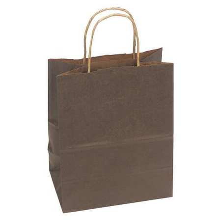 Tulsack Shopping Bag with Handles 8" x 5" x 10" Chocolate, Pk250 S04TCH