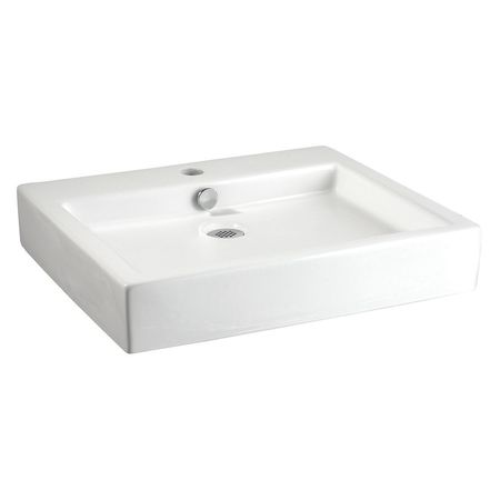 AMERICAN STANDARD Above Counter Sink, Rectangular, White 0621001.020