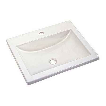 AMERICAN STANDARD Studio Drop-In Sink, Center Hole, White 0643001.020