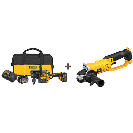 DEWALT Cordless Right Angle Drill Kit, w/Battery DCD460T2/DCG412B