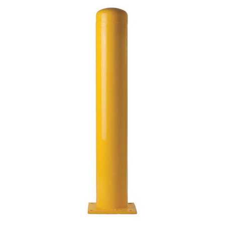 POST GUARD Bollard, Bolt Down, 6x42, Yellow BDB6-42