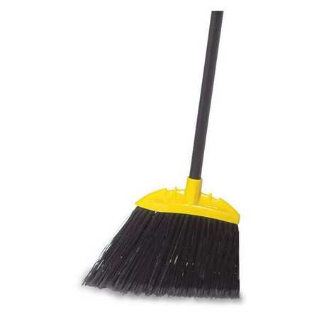 Rubbermaid Commercial 10" Black Angle Broom with Metal Handle FG638906BLA