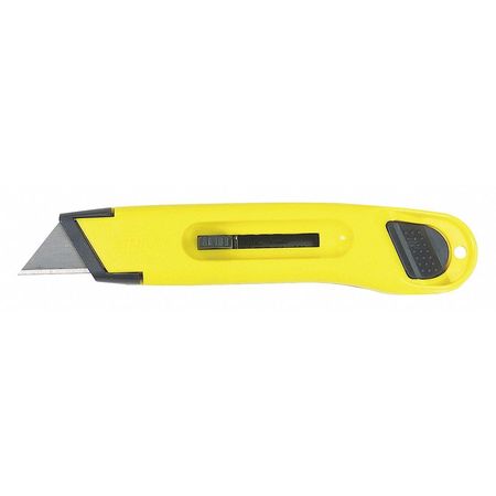 BOSTITCH Utility Knife, Retractable, Plastic, Yellow Utility, 6" L 10-065