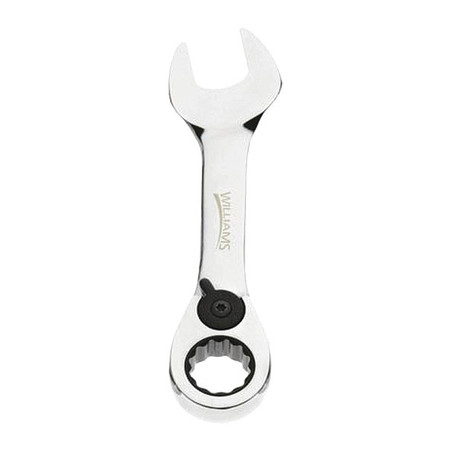 WILLIAMS Williams Combo Ratchet Wrench, Stubby, 8mm 1208MRCS