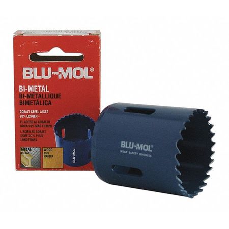 Blu-Mol 1-3/4" Bi-Metal Hole Saw HSSE-Co8 1-7/8" Depth 528