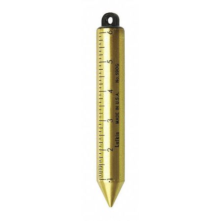 CRESCENT LUFKIN 20 oz. Inage Solid Brass Cylindrical Blunt Point SAE Plumb Bob 590GN