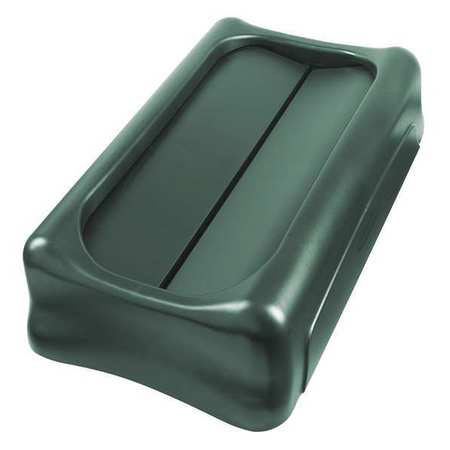 Rubbermaid Commercial Trash Can Lid, Green, Resin 1829400