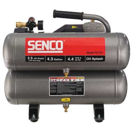 SENCO Twin Tank Air Compressor, 4.3 gal., 2 HP PC1131