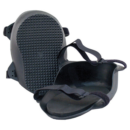 KRAFT TOOL Knee Pads, Rubber/Rubber Cushion, Black, PR WL070