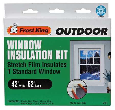 FROST KING Window Insulation Kit 42" x 62", Outdoor V93A