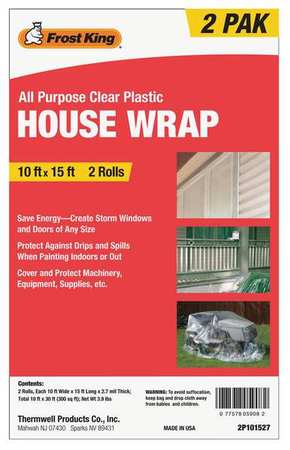 FROST KING House Wrap 10 ft. x 15 ft., Pk2 2P101527