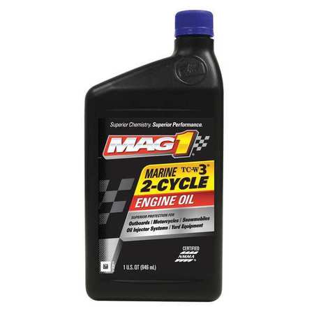 MAG 1 2-Cycle Synthetic Blend Marine Motor Oil, TC-W3, 1 Qt. MAG00609