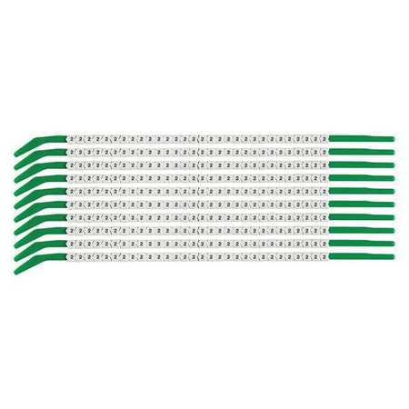 BRADY Clip Sleeve Wire Mrkrs, 2, Blk/Wht, PK10, SCN09-2 SCN09-2