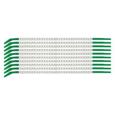 BRADY Clip Sleeve Wire Mrkrs, 7, Blk/Wht, PK10, SCN09-7 SCN09-7