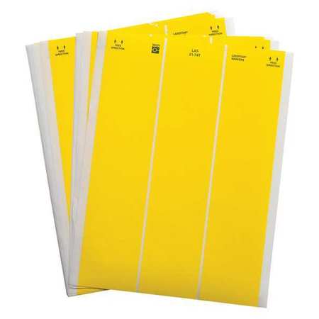 BRADY Laser Printer Labels, 2.5" x 1", Yellow, PK38 LAT-21-747-1-YL