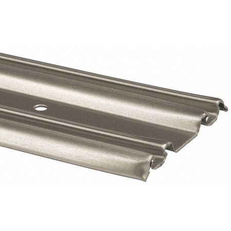 Primeline Tools Bypass Mirror Door Bottom Track, 48 in., Roll-Formed Steel, Satin Nickel (Single Pack) N 6875
