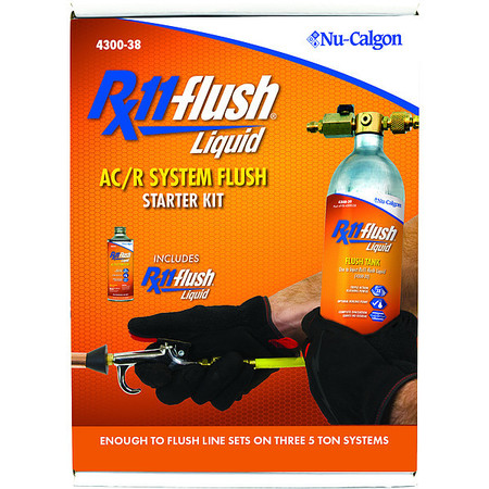 Nu-Calgon Refrigeration Flush Solvent Kit, Clear 4300-38