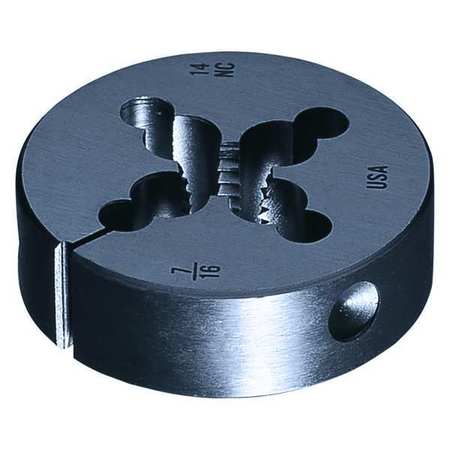 GREENFIELD THREADING Carbon Round Adjustable Die 382 Greenfield Threaading 2 In Outside Diameter 1/4-20UNC 402407