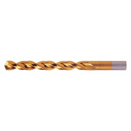 CLEVELAND Q-Cobalt™ 135° Wide Land Parabolic Jobber Length Drill Cleveland 2075-TN TiN HSS-CO 8% RHS/RHC #34 C16646