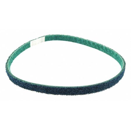 ZORO SELECT Sanding Belt, 1/2 in W, 24 in L, Non-Woven, Aluminum Oxide, 150 Grit, Fine, D0935, Blue 05539554484