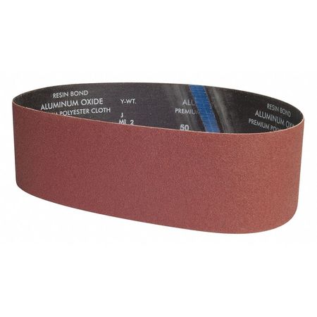 ZORO SELECT Sanding Belt, Coated, 6 in W, 48 in L, P36 Grit, Extra Coarse, Aluminum Oxide, YP0998W, Brown 05539554843