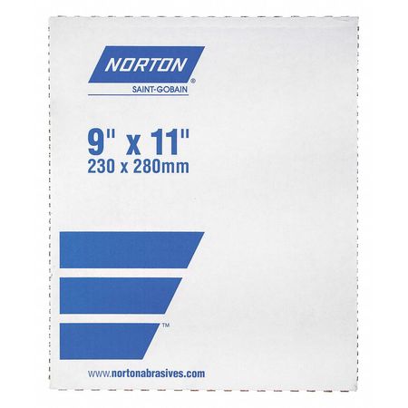 NORTON ABRASIVES Sanding Sheet, 11" L, 9" W, Very Fine 66261130331