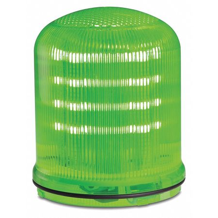 FEDERAL SIGNAL Beacon Warning Light, Green, LED SLM100G