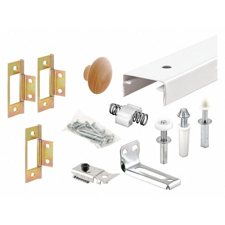 Primeline Tools Bi-Fold Closet Track Kit, 36 in. Length, Steel Track, White (1 Kit) 161794