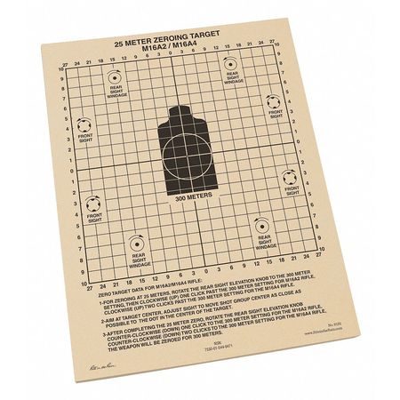 RITE IN THE RAIN Shooting Range 25m Target, Paper, PK100 9125