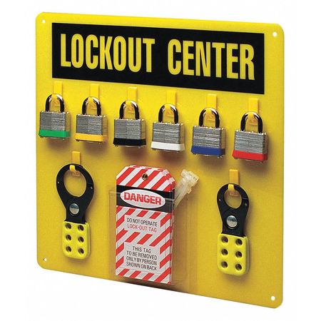 CONDOR Lockout Station, Black/Yellow, 14" H 437R73