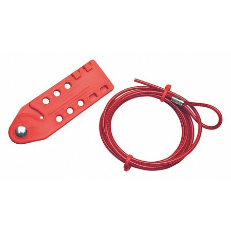 Condor Cable Lockout, Red, Cable 6 ft. L 437R30