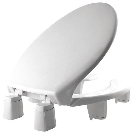 Bemis Toilet Seat, With Cover, Plastic, Elongated, White 3L2150T 000
