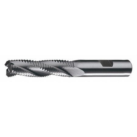 CLEVELAND 6-Flute Cobalt 8% Coarse Square Single Roughing End Mill Cleveland RG8 Bright 1-1/2x1-1/4x2x4-1/2 C75351