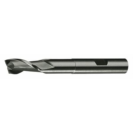 CLEVELAND 2-Flute HSS Extended Neck Square Single End Mill Cleveland HGN-2 Bright 1x1x2-1/2x7-1/4 C41795