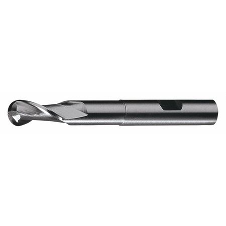 CLEVELAND 2-Flute HSS Extended Neck Ball Nose Single End Mill Cleveland HGN-2B Bright 1x1x2-1/2x7-1/4 C42181