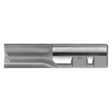 CLEVELAND 2-Flute HSS Straight Flute Keyway Square Single End Mill Cleveland HG-2KS 0.1855"x3/8"x3/8"x2-3/8" C75364