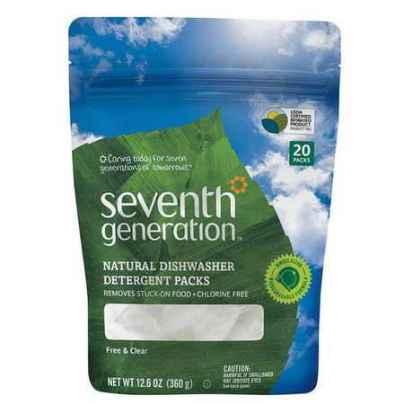 Seventh Generation Dishwashing Detergent, Unscented, PK12 SEV 22818