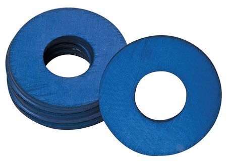 ZORO SELECT Grease Fitting Washer, 1/4 In., Blue, PK25 44C505