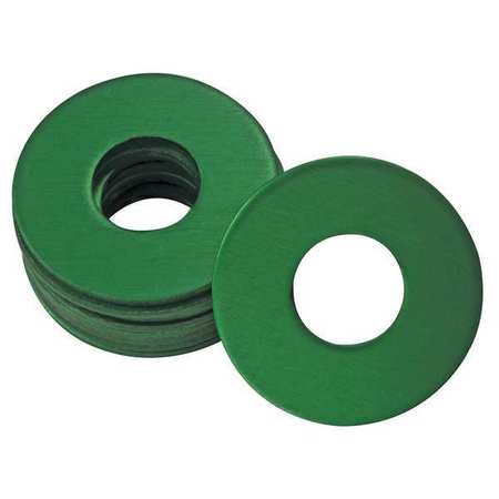 ZORO SELECT Grease Fitting Washer, 1/4 In., Green, PK25 44C507