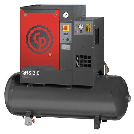 CHICAGO PNEUMATIC Rotary Screw Air Comp, Dryer, 3 HP QRS 3.0 HPD-1 TM