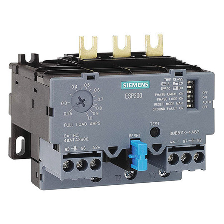 SIEMENS Overload Relay, 0.75 to 3.40A, 3P, 600VAC 3UB81134BB2