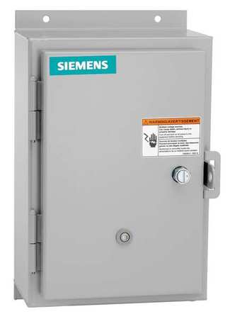 SIEMENS Nonreversing NEMA Magnetic Motor Starter, 12 NEMA Rating, 24V AC, 3 Poles, 1NO 14DUE320J